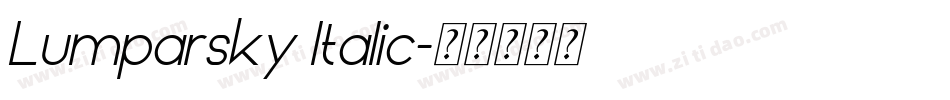Lumparsky Italic字体转换